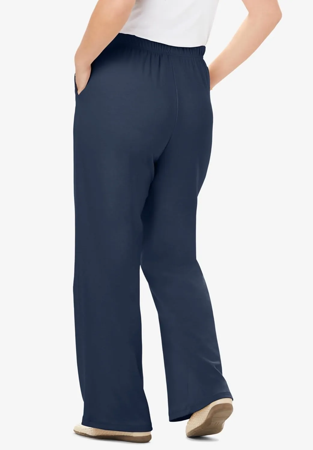 Woman Within Women's Plus Size 7-Day Knit Wide-Leg Pant