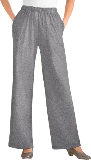 Woman Within Women's Plus Size 7-Day Knit Wide-Leg Pant