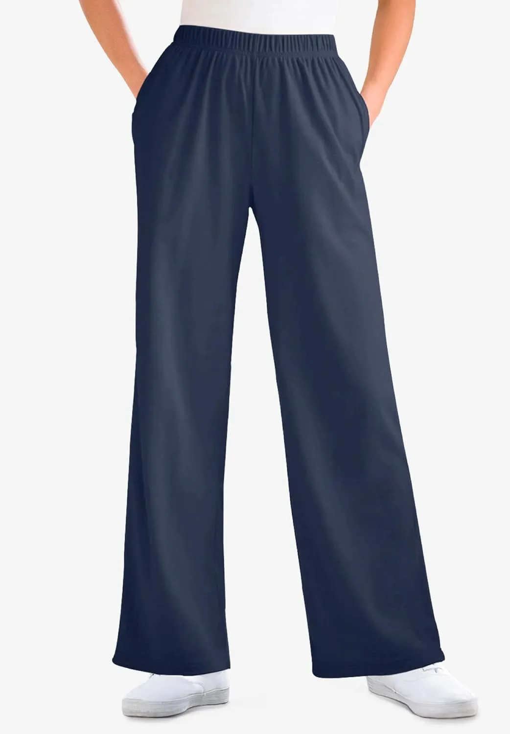 Woman Within Women's Plus Size 7-Day Knit Wide-Leg Pant