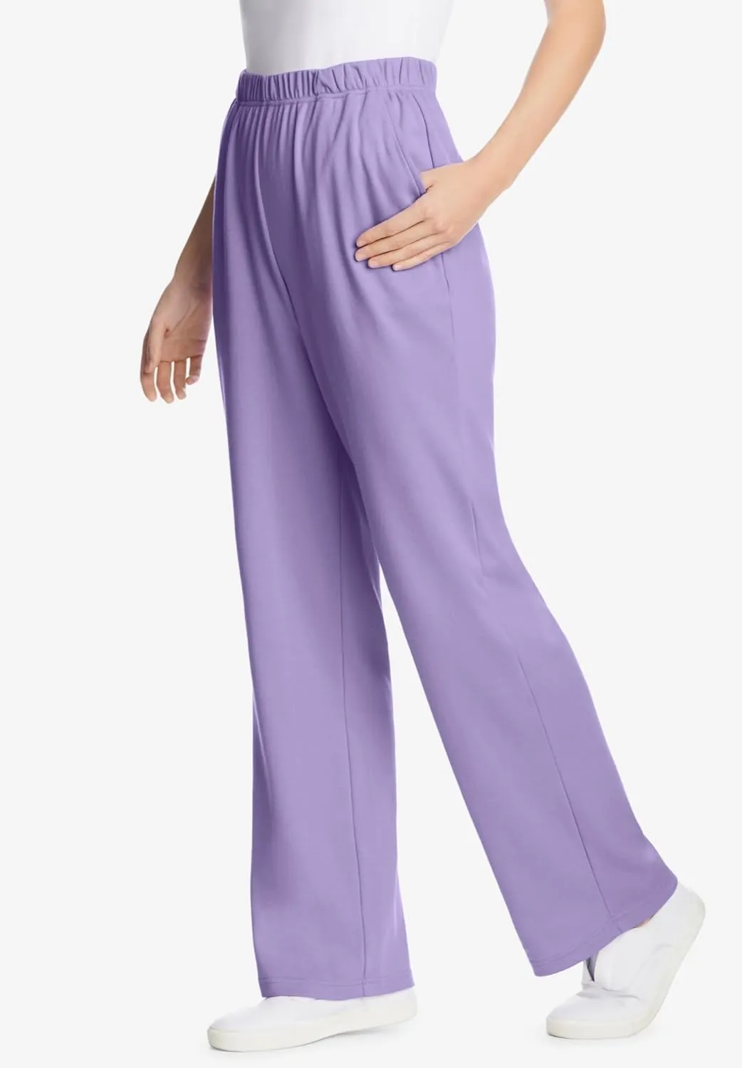 Woman Within Women's Plus Size 7-Day Knit Wide-Leg Pant