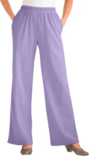 Woman Within Women's Plus Size 7-Day Knit Wide-Leg Pant