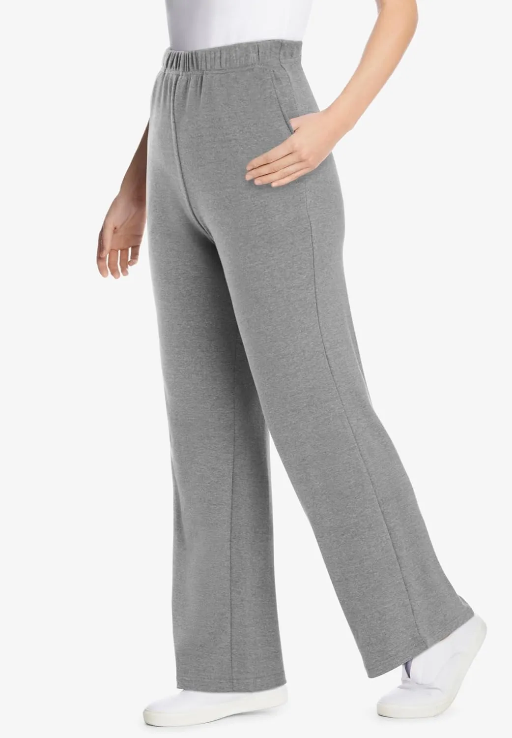 Woman Within Women's Plus Size 7-Day Knit Wide-Leg Pant