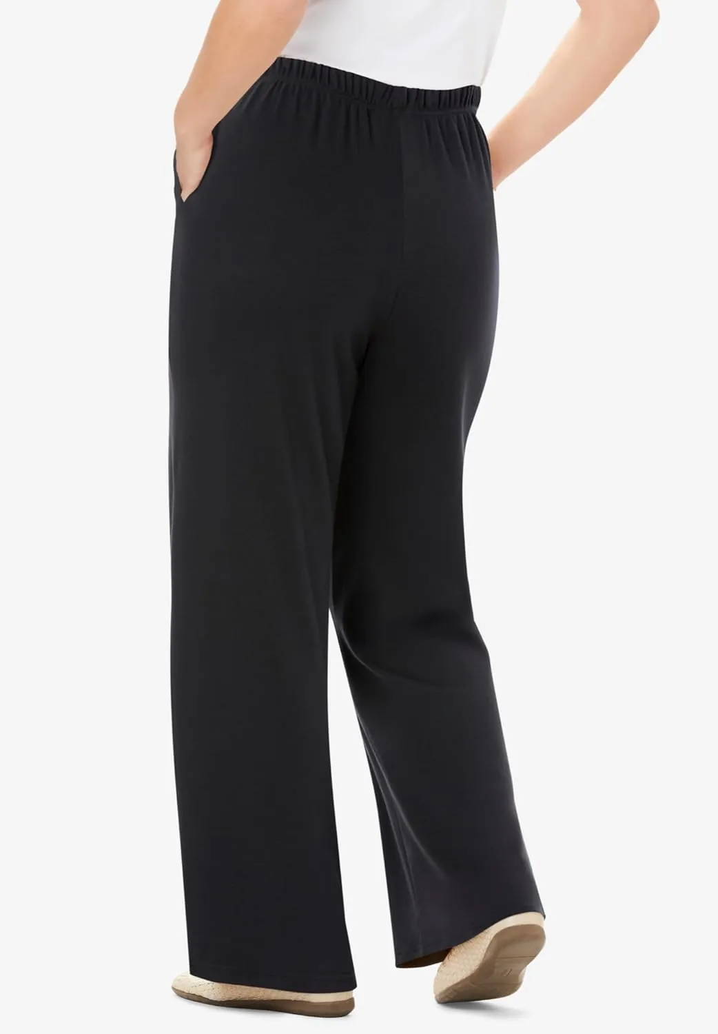 Woman Within Women's Plus Size 7-Day Knit Wide-Leg Pant