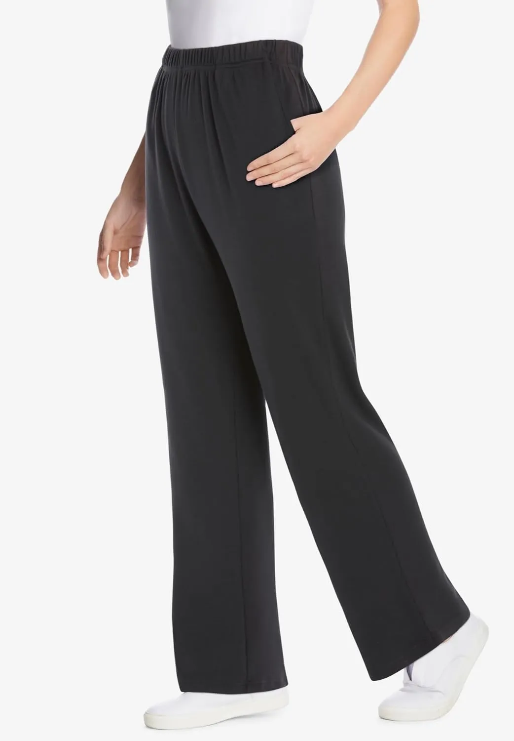 Woman Within Women's Plus Size 7-Day Knit Wide-Leg Pant