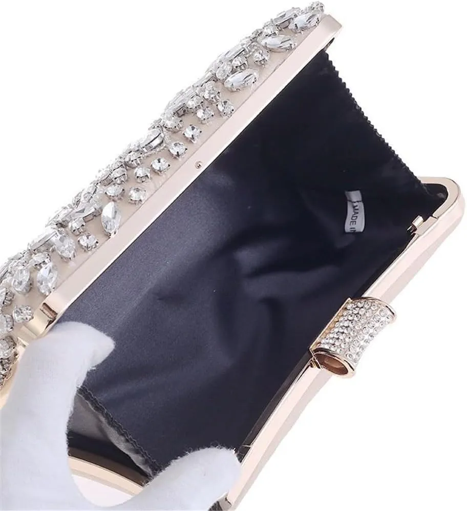 Women Handmade Celebrity Evening Bag Ladies Clutch Heavy Beaded Small Square Bag 6888clutch Bag(D)