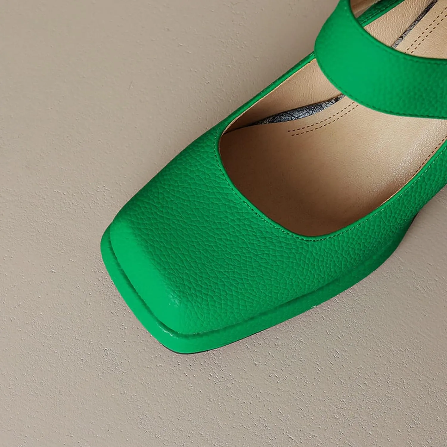 Women's Classic Mary Jane Pumps Platform Chunky High Heel Square Toe Ankle Buckle Strap Dress Shoes