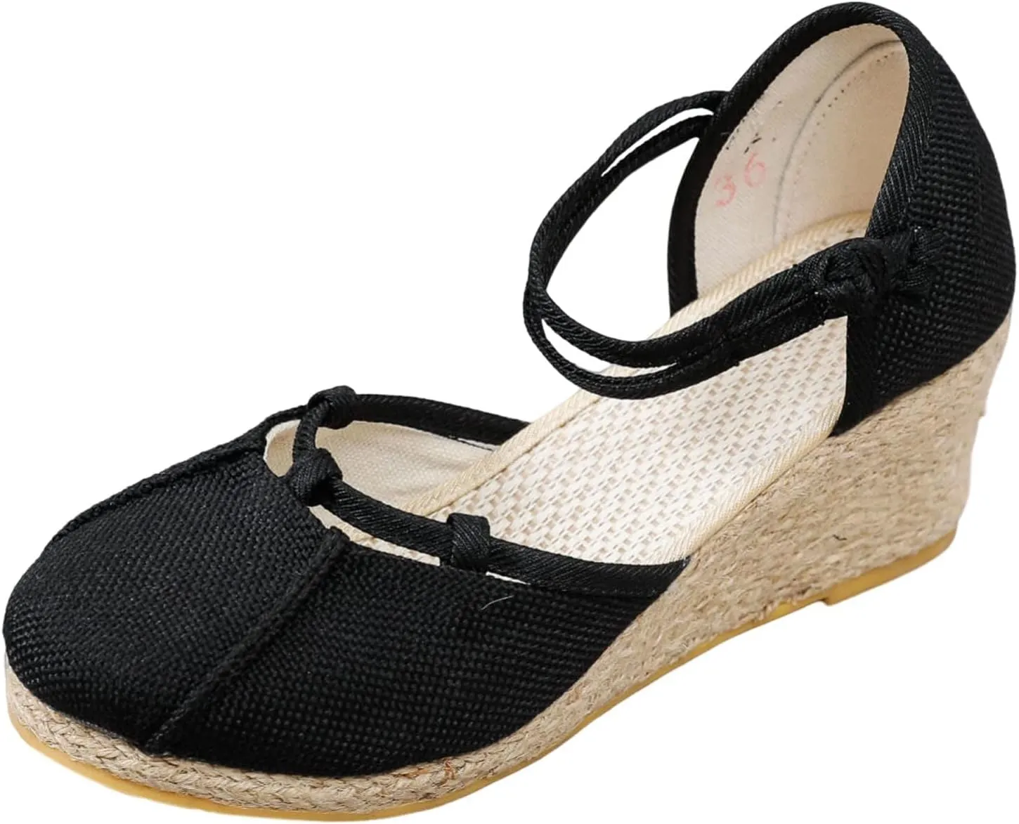 Womens Closed Toe Sandals Ankle Buckle Strap Sandals Dressy Espadrille Platform Wedge Sandal Fashion Comfortable Summer Shoes 2025 Beach Vacation Travel Shoes