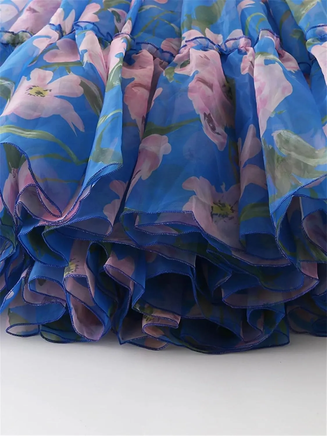 Women's Colorblock Skirt, Printed Fold Detail A-Line Design
