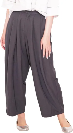 Women's High Waist Maxi Wide Legged Pants, Soft and Comfortable Casual Trousers with Elastic Back Waistband