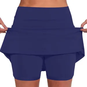 Women's High Waisted Athletic Skorts Tummy Control with Pockets Tennis Skirts Workout Casual Breathable Outdoor Short