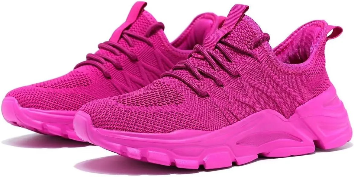 Womens Running Shoes Slip-on Walking Tennis Sneakers Lightweight Breathable Casual Soft Sole Mesh Workout Sports Shoes