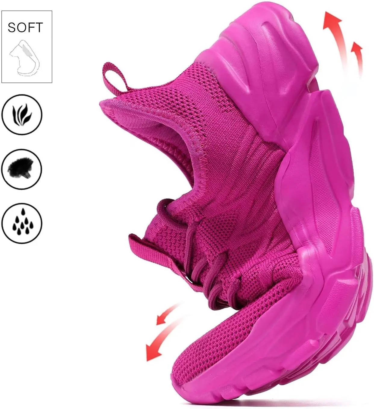 Womens Running Shoes Slip-on Walking Tennis Sneakers Lightweight Breathable Casual Soft Sole Mesh Workout Sports Shoes