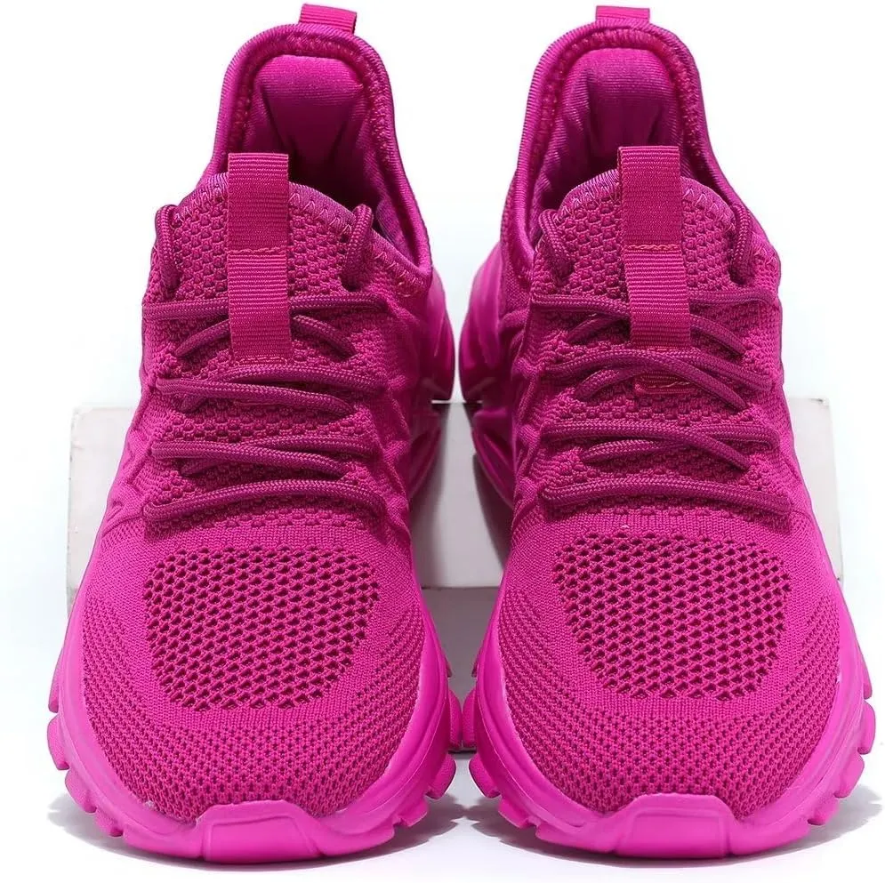 Womens Running Shoes Slip-on Walking Tennis Sneakers Lightweight Breathable Casual Soft Sole Mesh Workout Sports Shoes