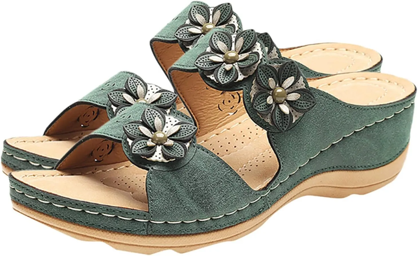 Womens Sandals Dressy, Womens Sandals Orthopedic Open Toe Sandals Retro Anti Slip Comfy Breathable Shoes