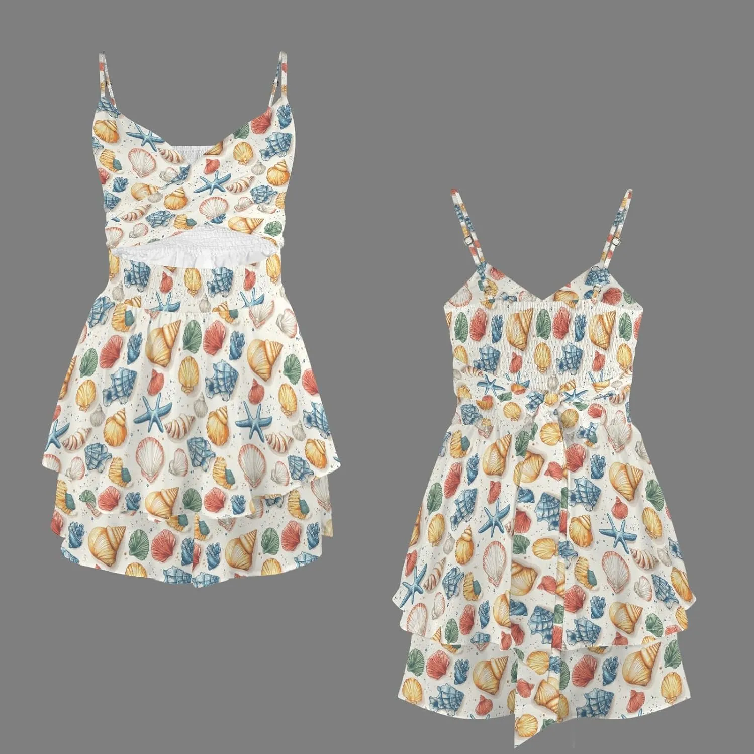 Womens' Summer 2025 V Neck Twist Ruffle Hem Shorts Romper Bow tie Casual Vacation Outfits Floral Dress