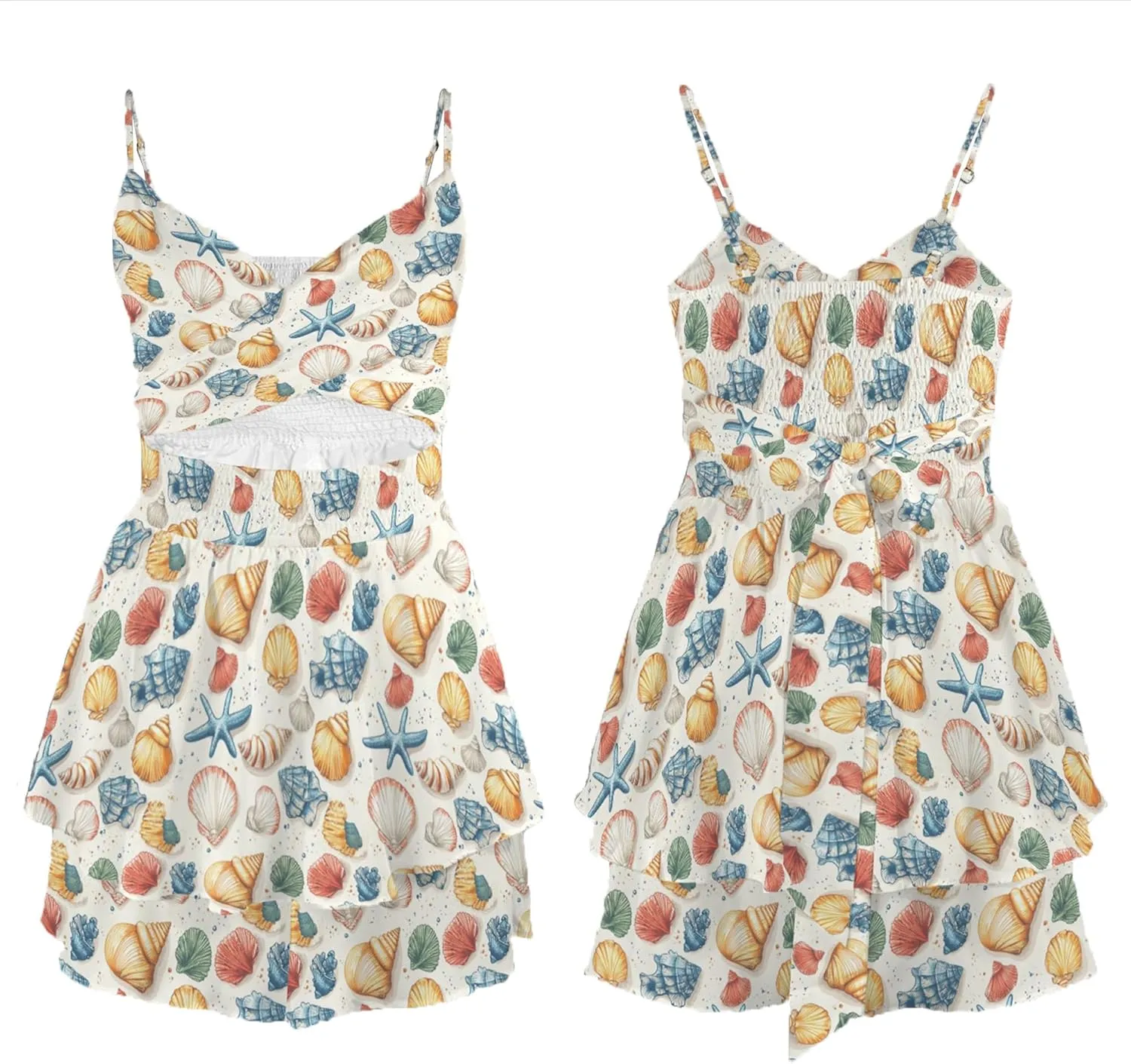 Womens' Summer 2025 V Neck Twist Ruffle Hem Shorts Romper Bow tie Casual Vacation Outfits Floral Dress