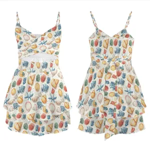 Womens' Summer 2025 V Neck Twist Ruffle Hem Shorts Romper Bow tie Casual Vacation Outfits Floral Dress