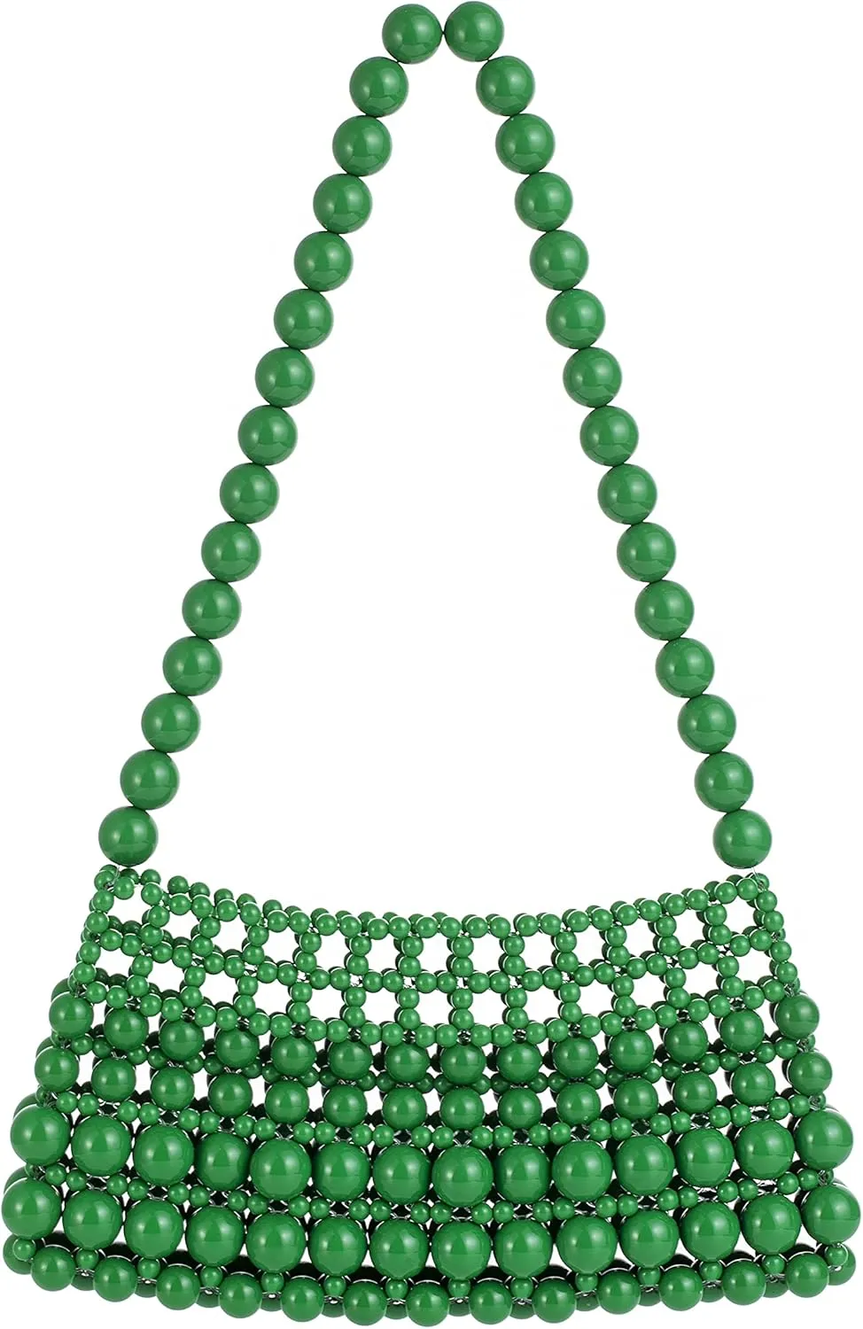 YUSHINY Women Colored Acrylic Beaded Handmade Satchel HandBag for Wedding Evening Party
