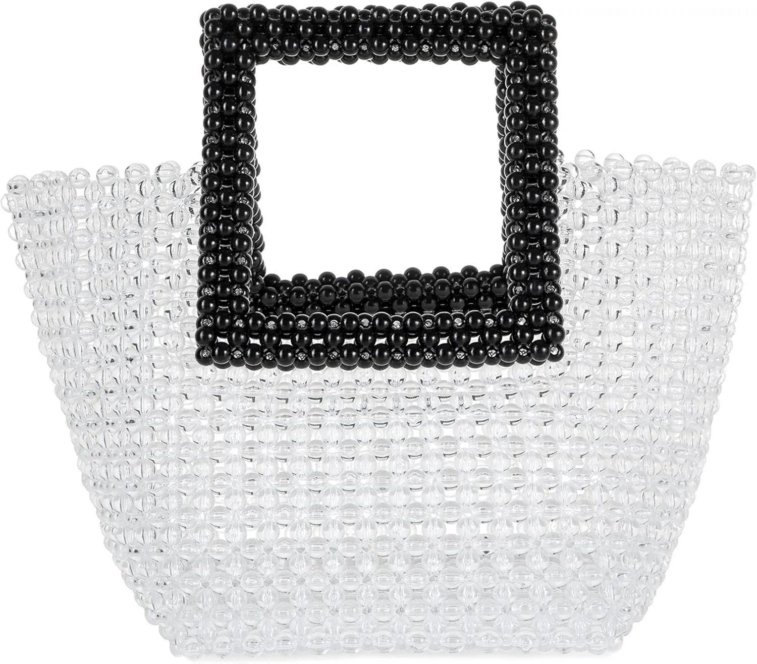 YUSHINY Women Macaron Colored Acrylic Beaded Tote Handmade Bags for Wedding Evening Party