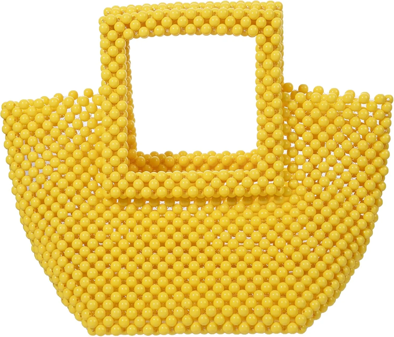 YUSHINY Women Macaron Colored Acrylic Beaded Tote Handmade Bags for Wedding Evening Party