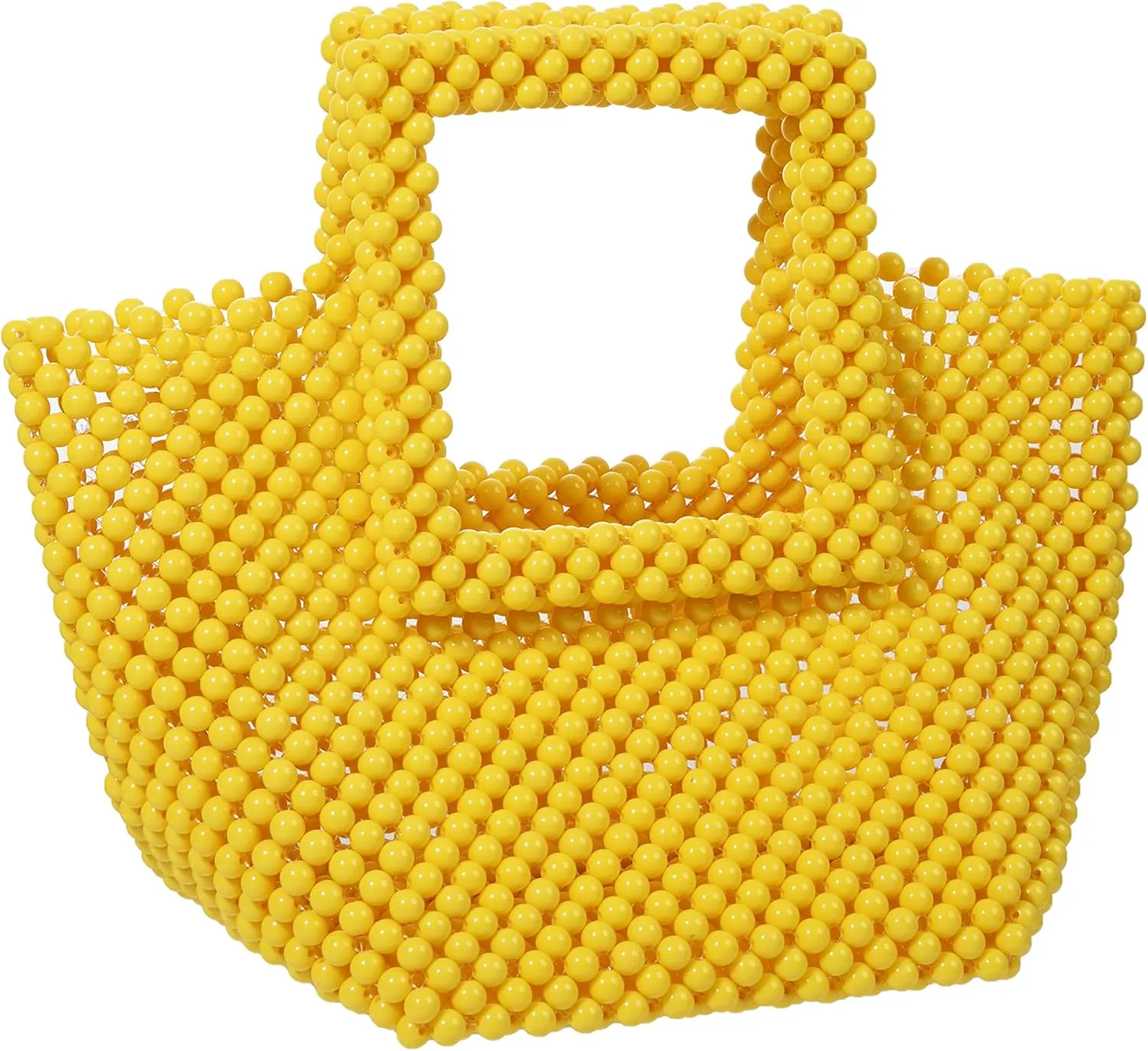 YUSHINY Women Macaron Colored Acrylic Beaded Tote Handmade Bags for Wedding Evening Party