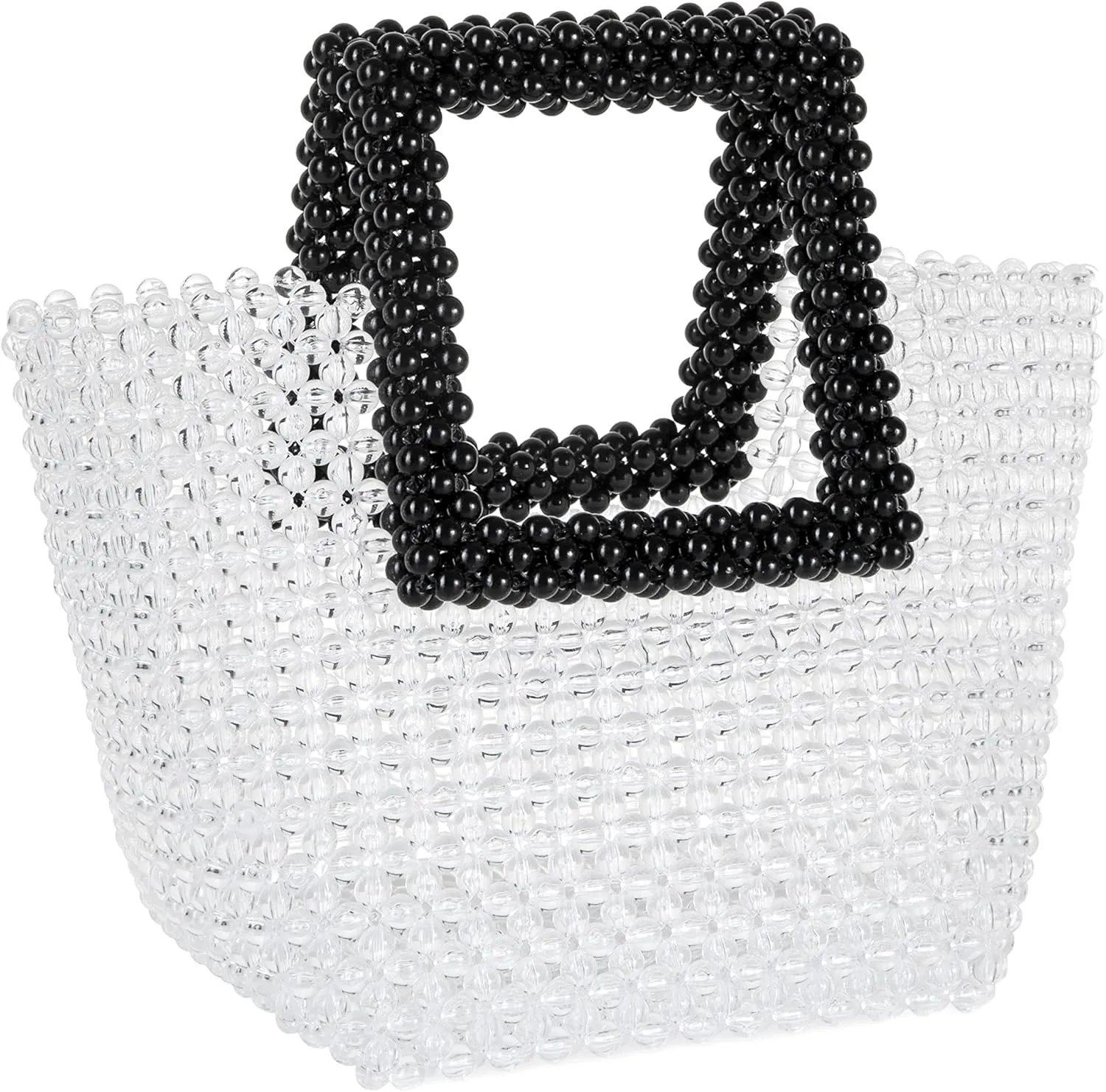 YUSHINY Women Macaron Colored Acrylic Beaded Tote Handmade Bags for Wedding Evening Party