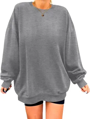 Zeagoo Graphic Sweatshirts For Women Grey Hoodies Oversize Teen Girls Y2k Fall Clothes 2024 Fashion Outfits.Xx-Large
